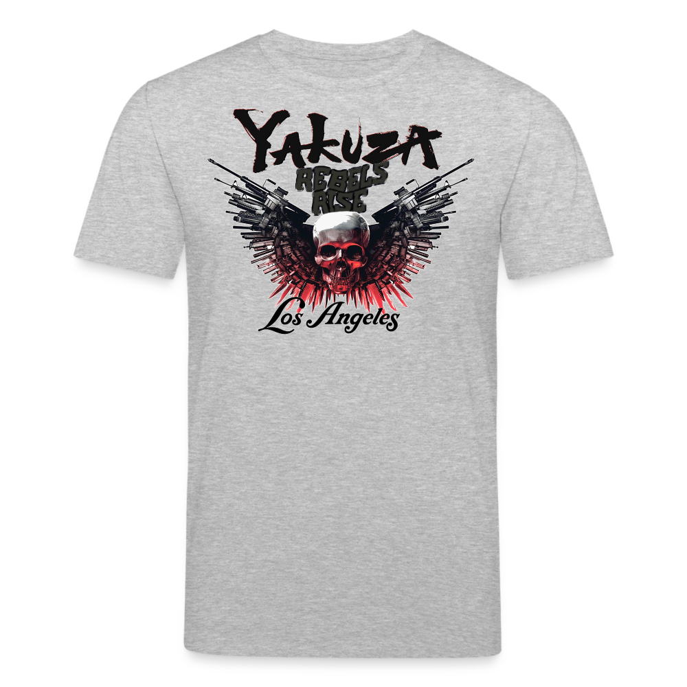 Herren Bio-T-Shirt Yakuza Rundhals Unisex Streetwear Stanley & Stella 100% Baumwolle - Grau meliert