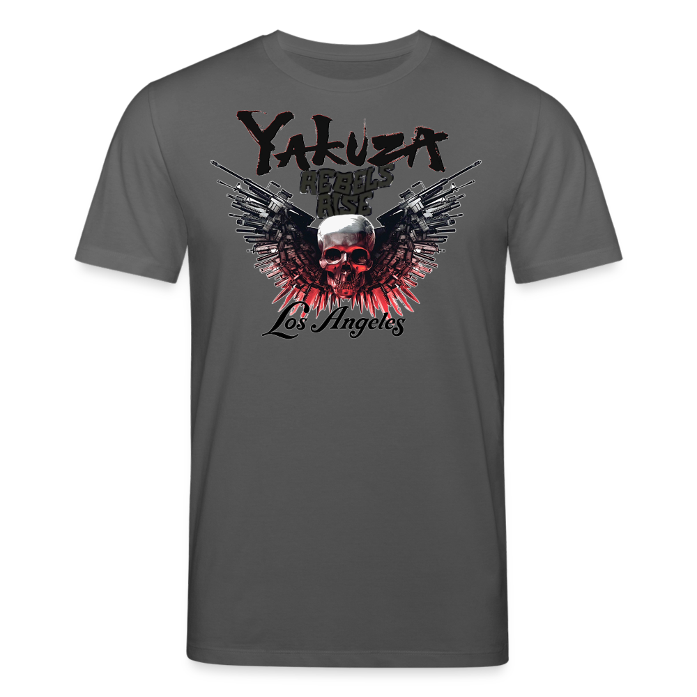 Herren Bio-T-Shirt Yakuza Rundhals Unisex Streetwear Stanley & Stella 100% Baumwolle - Anthrazit