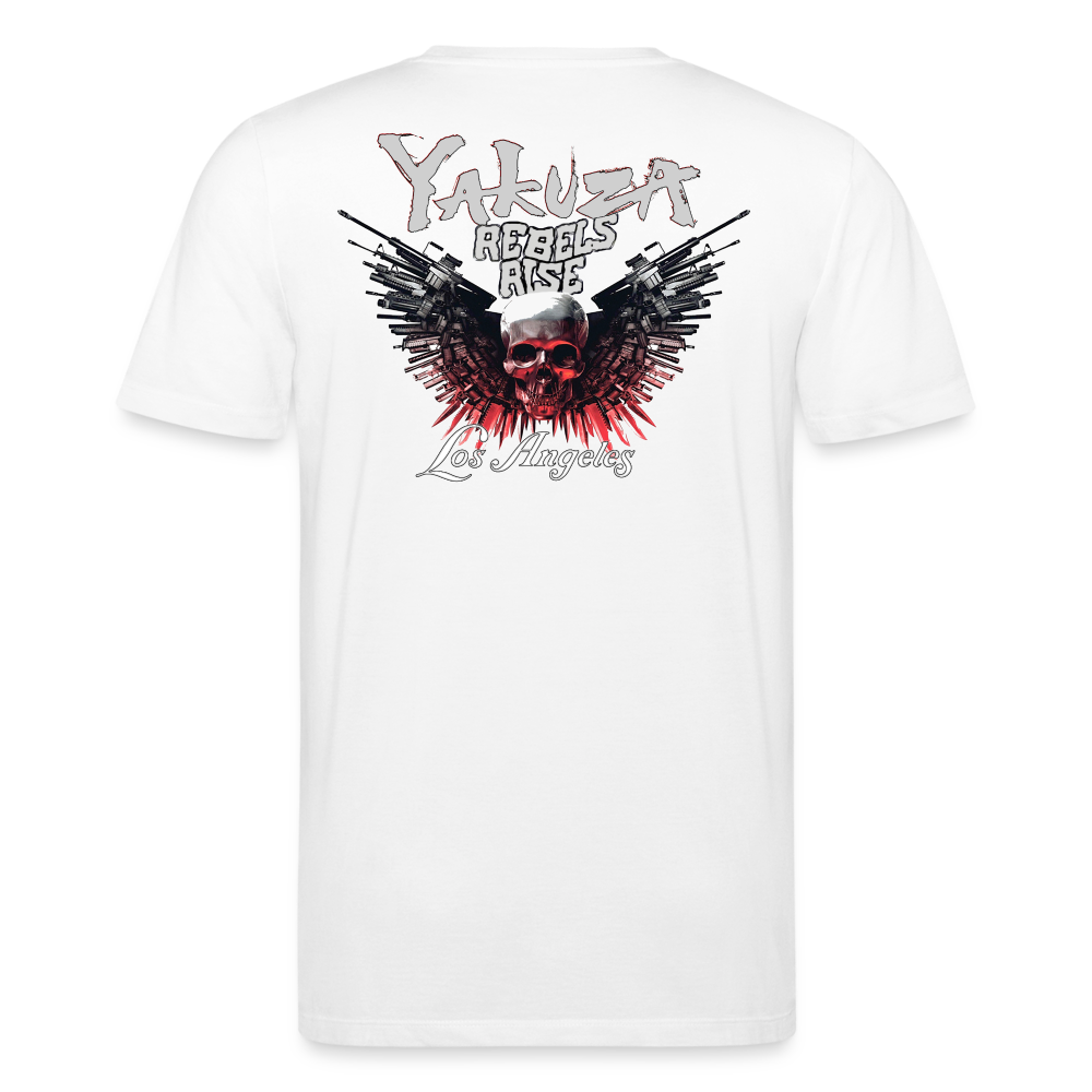 Herren Bio-T-Shirt Yakuza Rundhals Unisex Streetwear Stanley & Stella 100% Baumwolle - weiß
