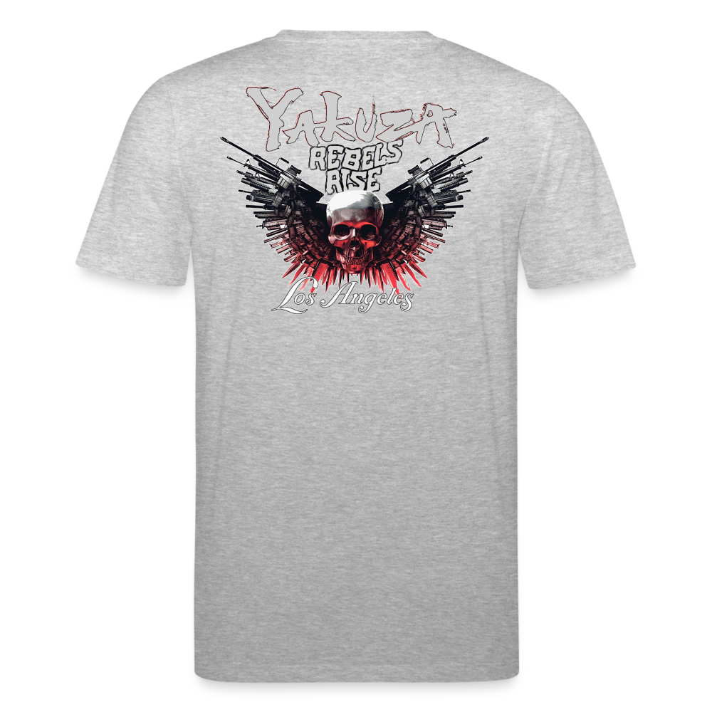 Herren Bio-T-Shirt Yakuza Rundhals Unisex Streetwear Stanley & Stella 100% Baumwolle - Grau meliert