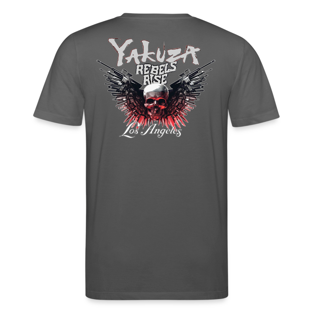 Herren Bio-T-Shirt Yakuza Rundhals Unisex Streetwear Stanley & Stella 100% Baumwolle - Anthrazit