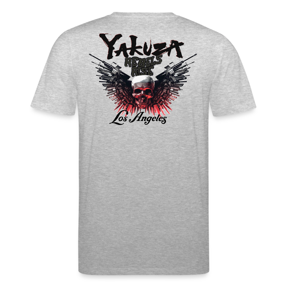 Herren Bio-T-Shirt Yakuza Rundhals Unisex Streetwear Stanley & Stella 100% Baumwolle - Grau meliert