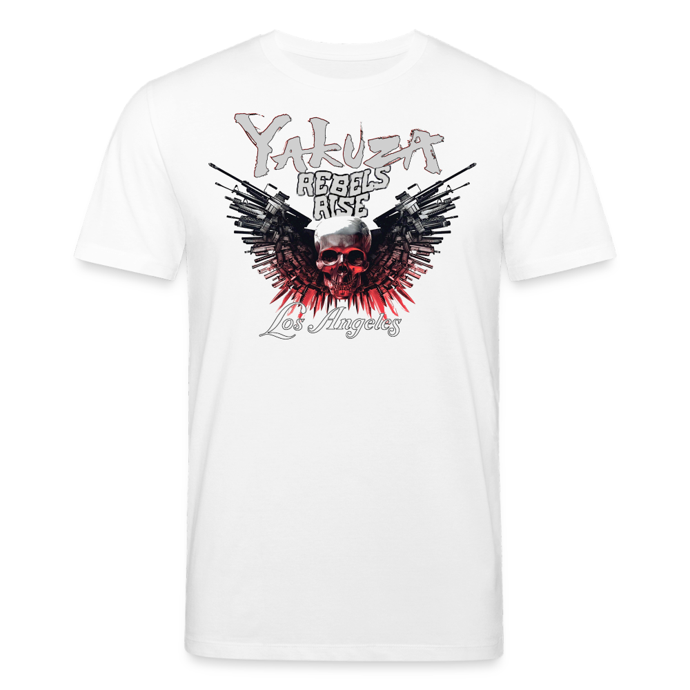 Herren Bio-T-Shirt Yakuza Rundhals Unisex Streetwear Stanley & Stella 100% Baumwolle - weiß