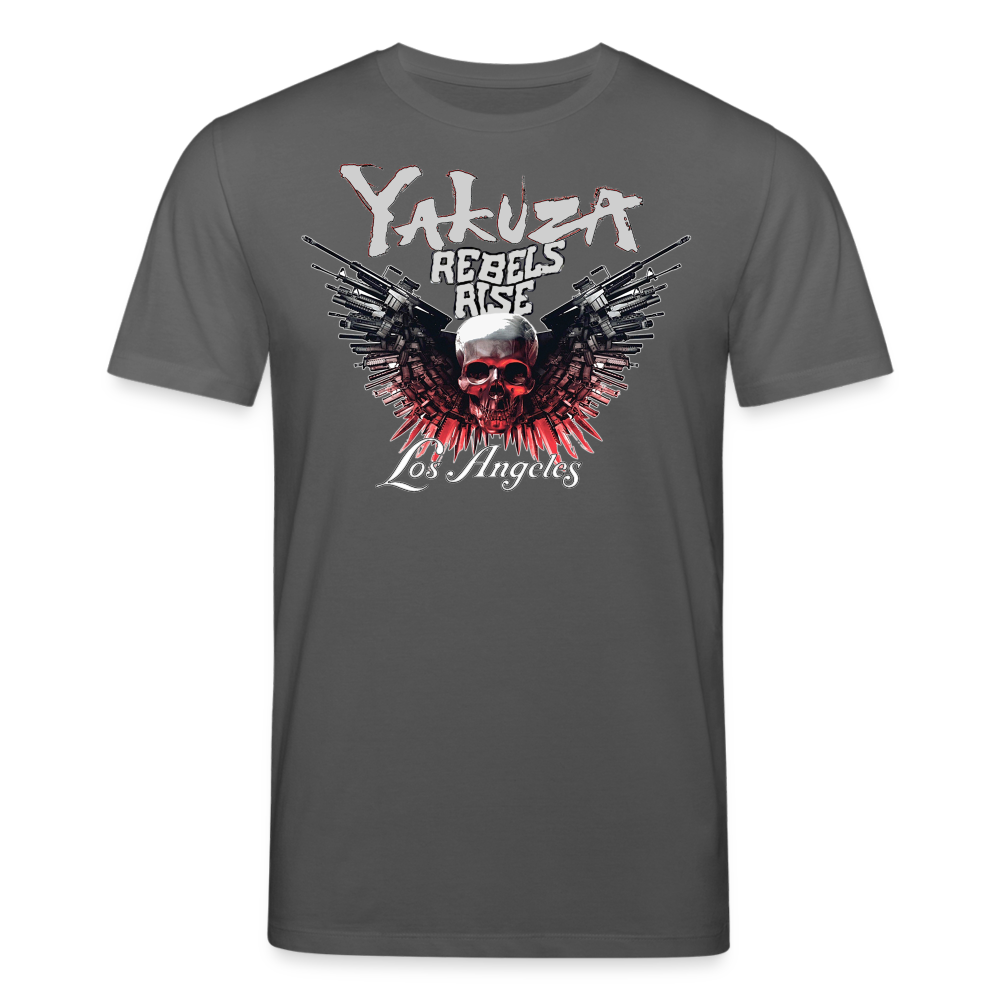Herren Bio-T-Shirt Yakuza Rundhals Unisex Streetwear Stanley & Stella 100% Baumwolle - Anthrazit