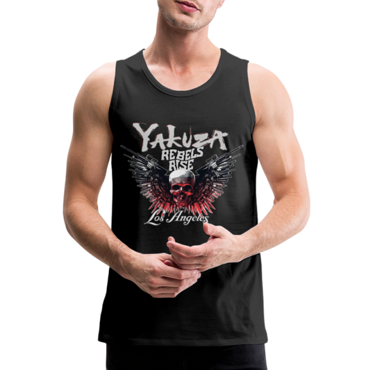 Männer Premium Tanktop T-Shirt Yakuza Muskelshirt Achselshirt - Schwarz