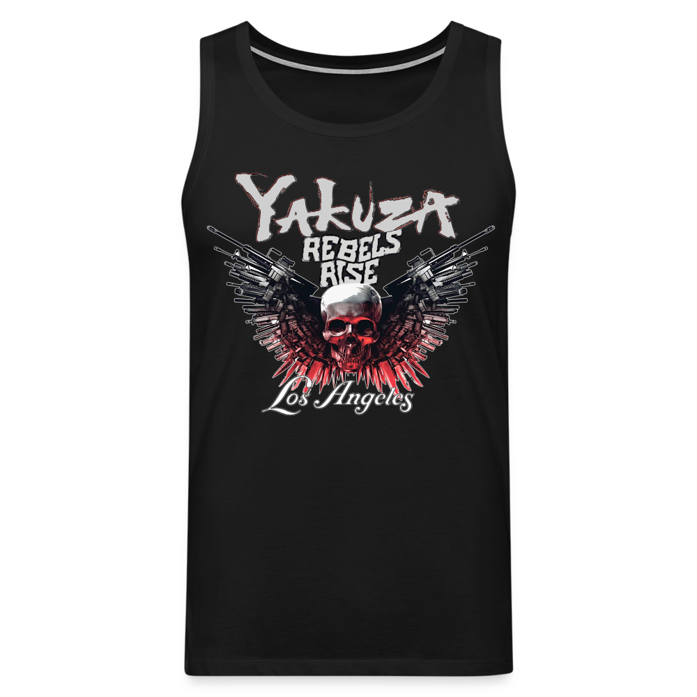 Männer Premium Tanktop T-Shirt Yakuza Muskelshirt Achselshirt - Schwarz