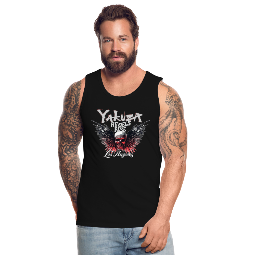 Männer Premium Tanktop T-Shirt Yakuza Muskelshirt Achselshirt - Schwarz