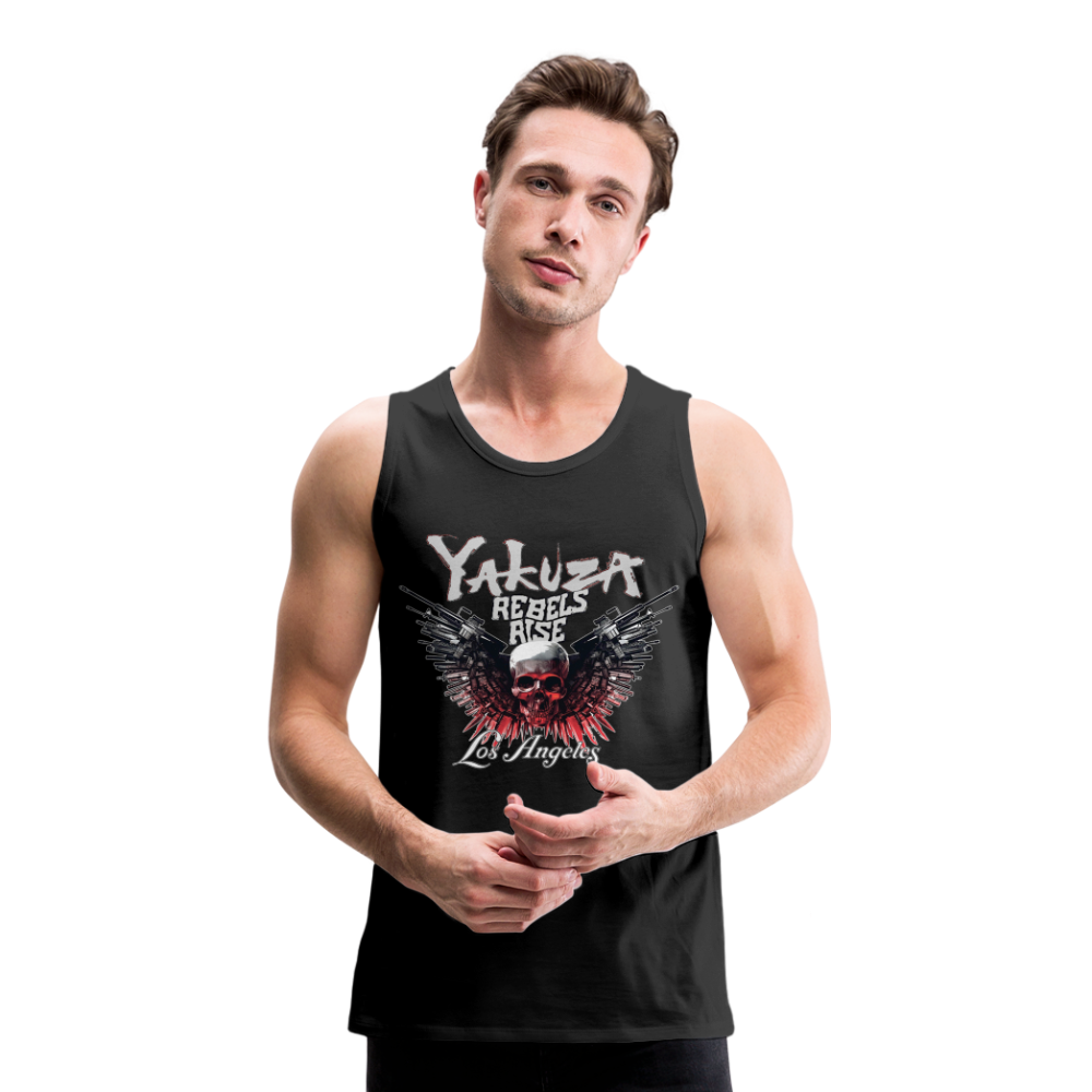 Männer Premium Tanktop T-Shirt Yakuza Muskelshirt Achselshirt - Schwarz
