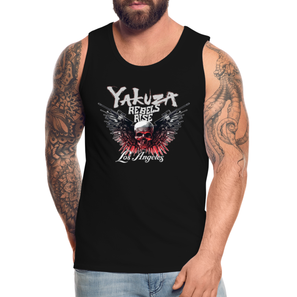 Männer Premium Tanktop T-Shirt Yakuza Muskelshirt Achselshirt - Schwarz