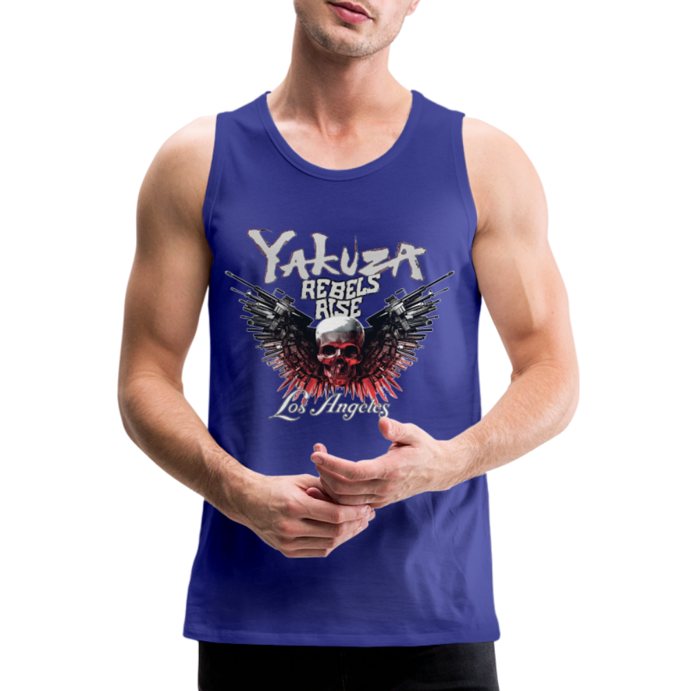Männer Premium Tanktop T-Shirt Yakuza Muskelshirt Achselshirt - Königsblau