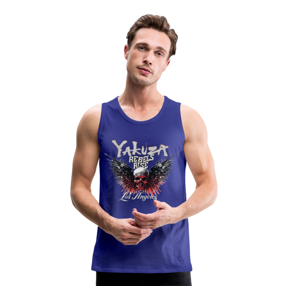 Männer Premium Tanktop T-Shirt Yakuza Muskelshirt Achselshirt - Königsblau