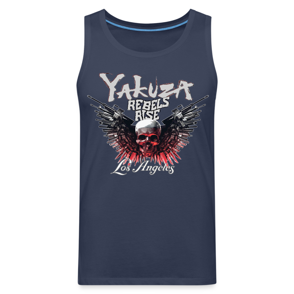 Männer Premium Tanktop T-Shirt Yakuza Muskelshirt Achselshirt - Navy