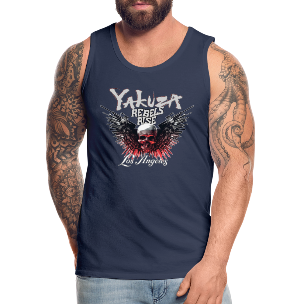 Männer Premium Tanktop T-Shirt Yakuza Muskelshirt Achselshirt - Navy