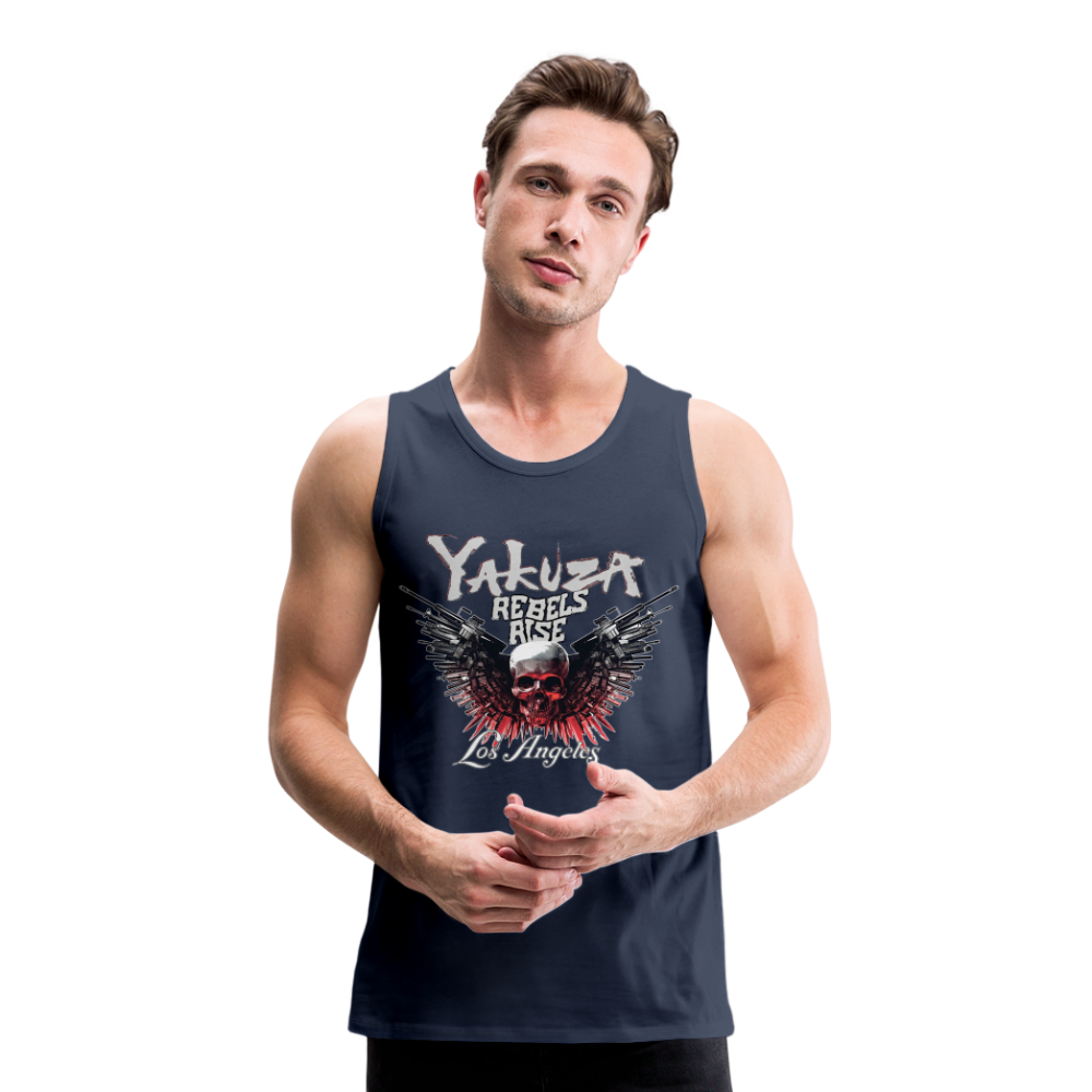 Männer Premium Tanktop T-Shirt Yakuza Muskelshirt Achselshirt - Navy