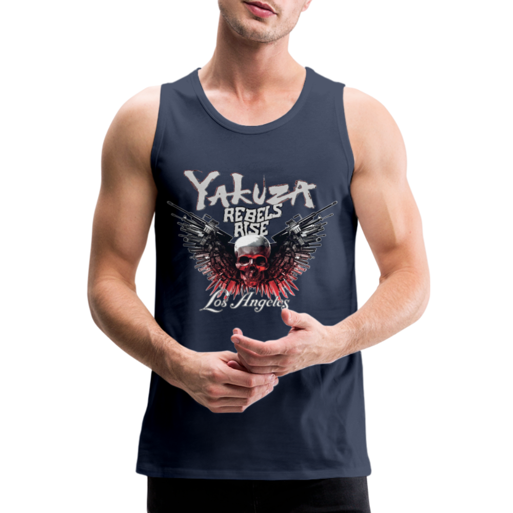 Männer Premium Tanktop T-Shirt Yakuza Muskelshirt Achselshirt - Navy