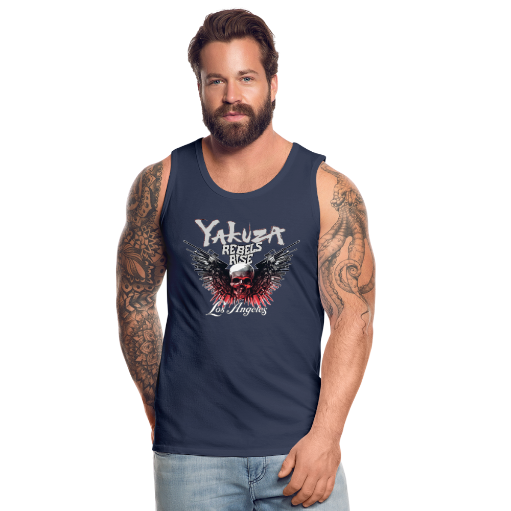 Männer Premium Tanktop T-Shirt Yakuza Muskelshirt Achselshirt - Navy
