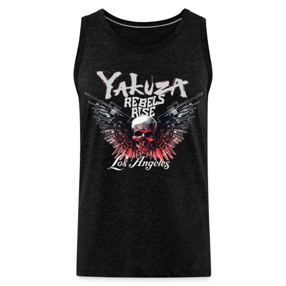 Männer Premium Tanktop T-Shirt Yakuza Muskelshirt Achselshirt - Anthrazit