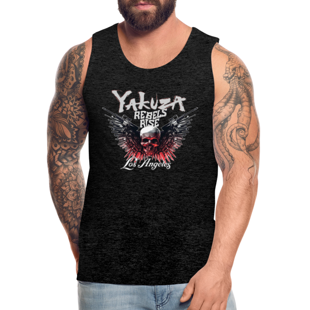Männer Premium Tanktop T-Shirt Yakuza Muskelshirt Achselshirt - Anthrazit
