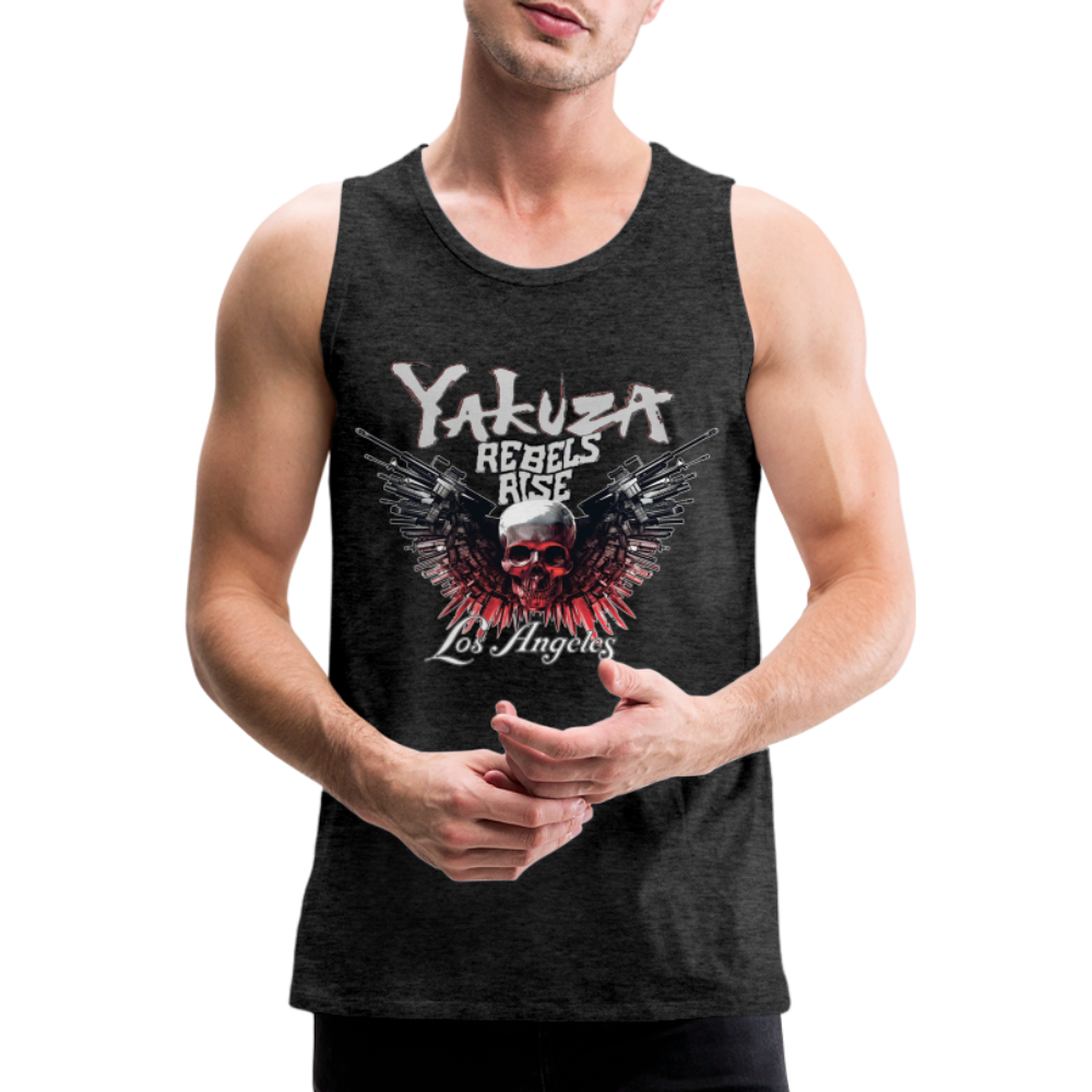 Männer Premium Tanktop T-Shirt Yakuza Muskelshirt Achselshirt - Anthrazit