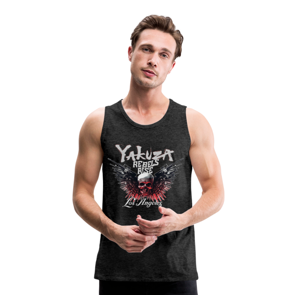 Männer Premium Tanktop T-Shirt Yakuza Muskelshirt Achselshirt - Anthrazit