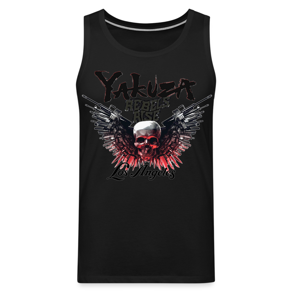 Männer Premium Tanktop T-Shirt Yakuza Muskelshirt Achselshirt - Schwarz