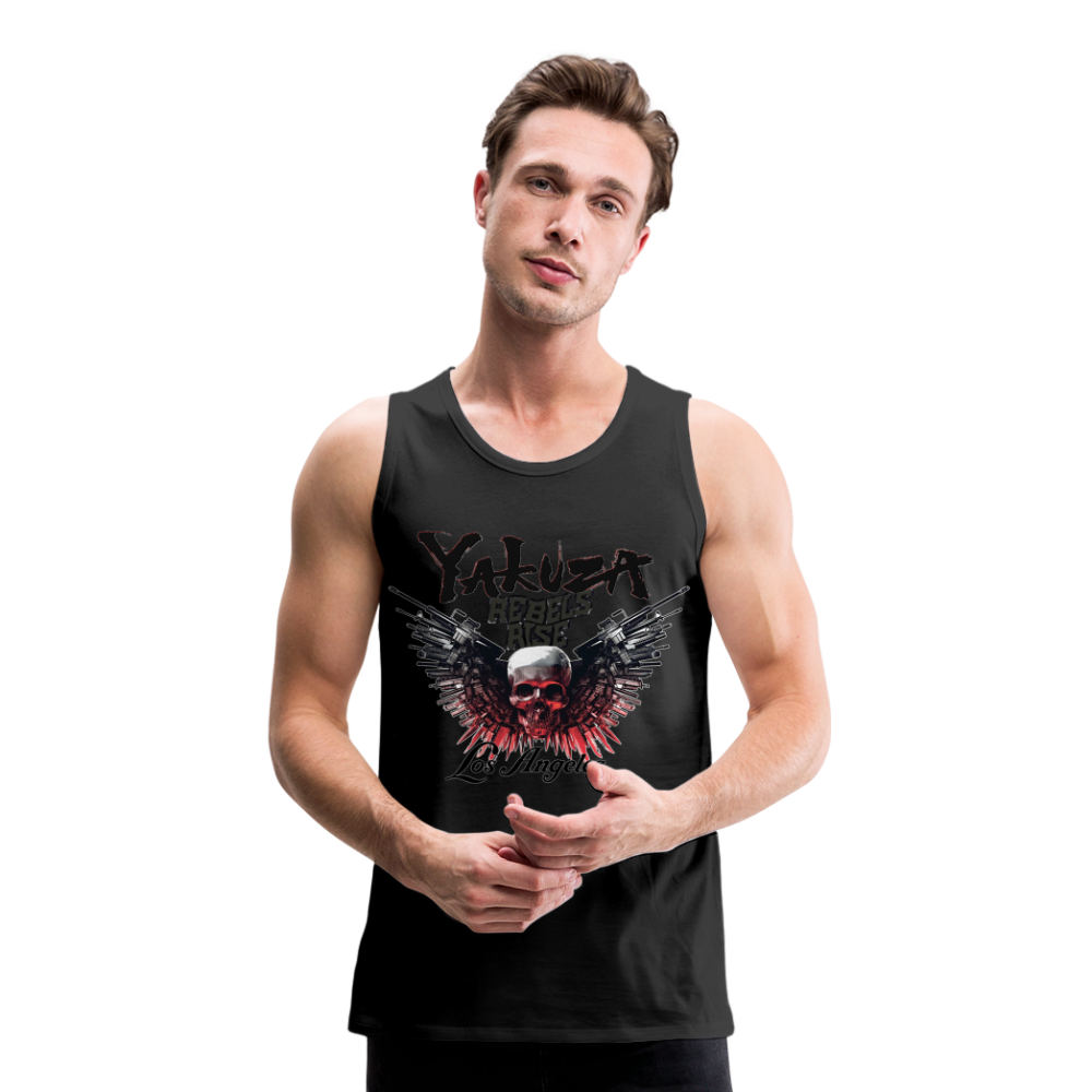 Männer Premium Tanktop T-Shirt Yakuza Muskelshirt Achselshirt - Schwarz