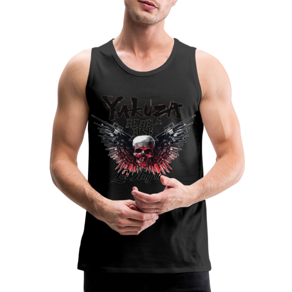 Männer Premium Tanktop T-Shirt Yakuza Muskelshirt Achselshirt - Schwarz