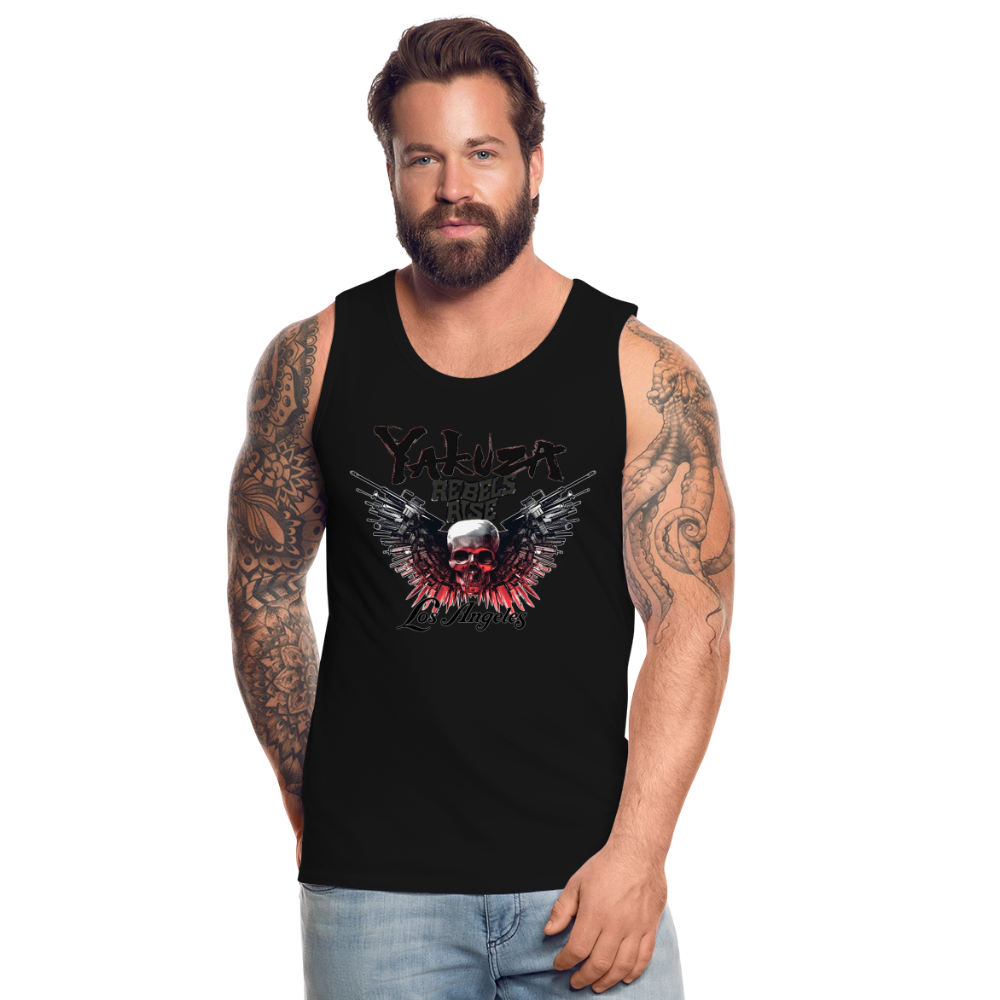 Männer Premium Tanktop T-Shirt Yakuza Muskelshirt Achselshirt - Schwarz