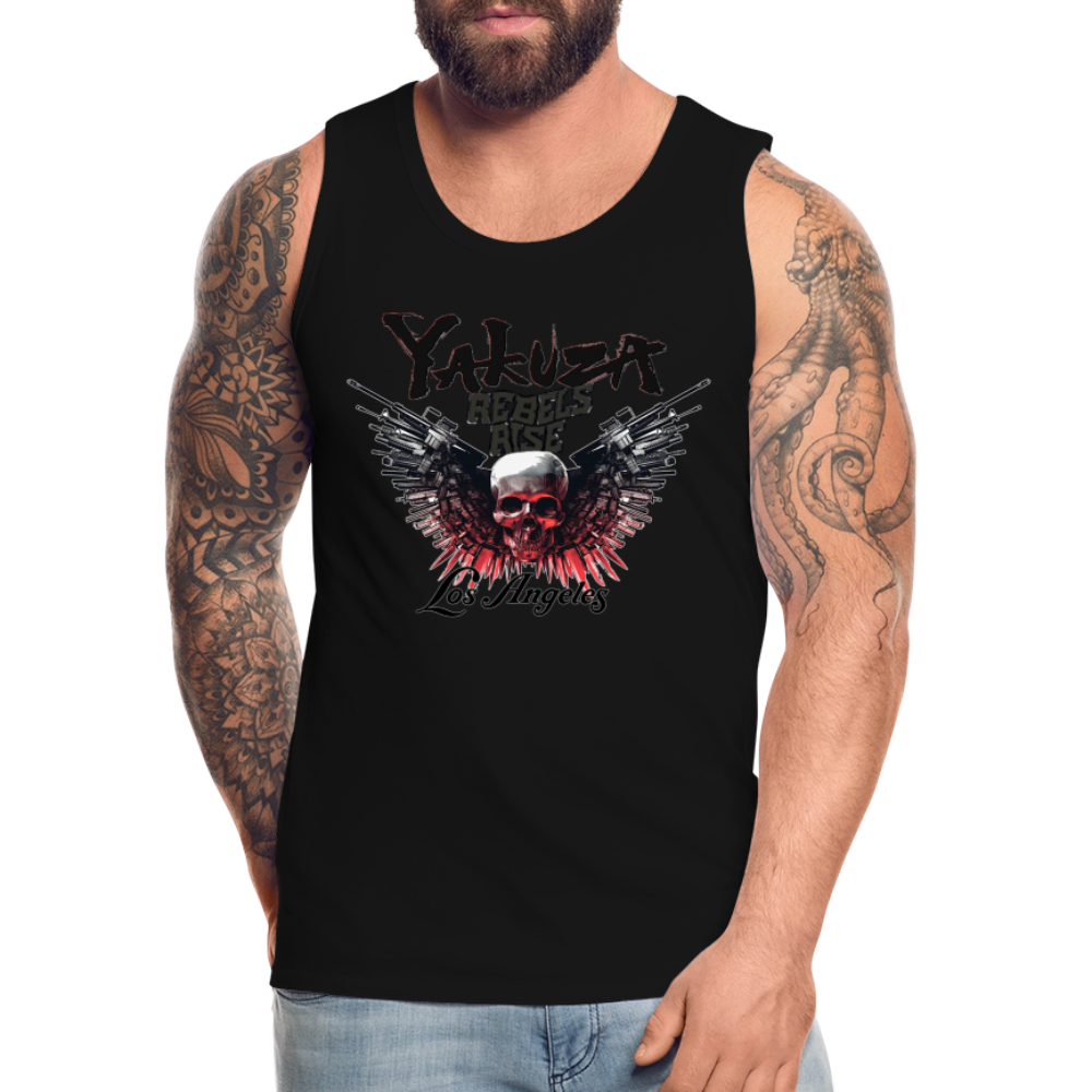 Männer Premium Tanktop T-Shirt Yakuza Muskelshirt Achselshirt - Schwarz