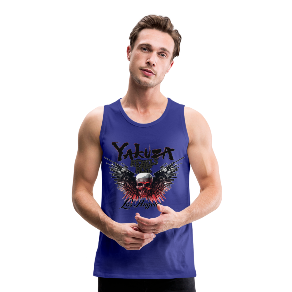 Männer Premium Tanktop T-Shirt Yakuza Muskelshirt Achselshirt - Königsblau