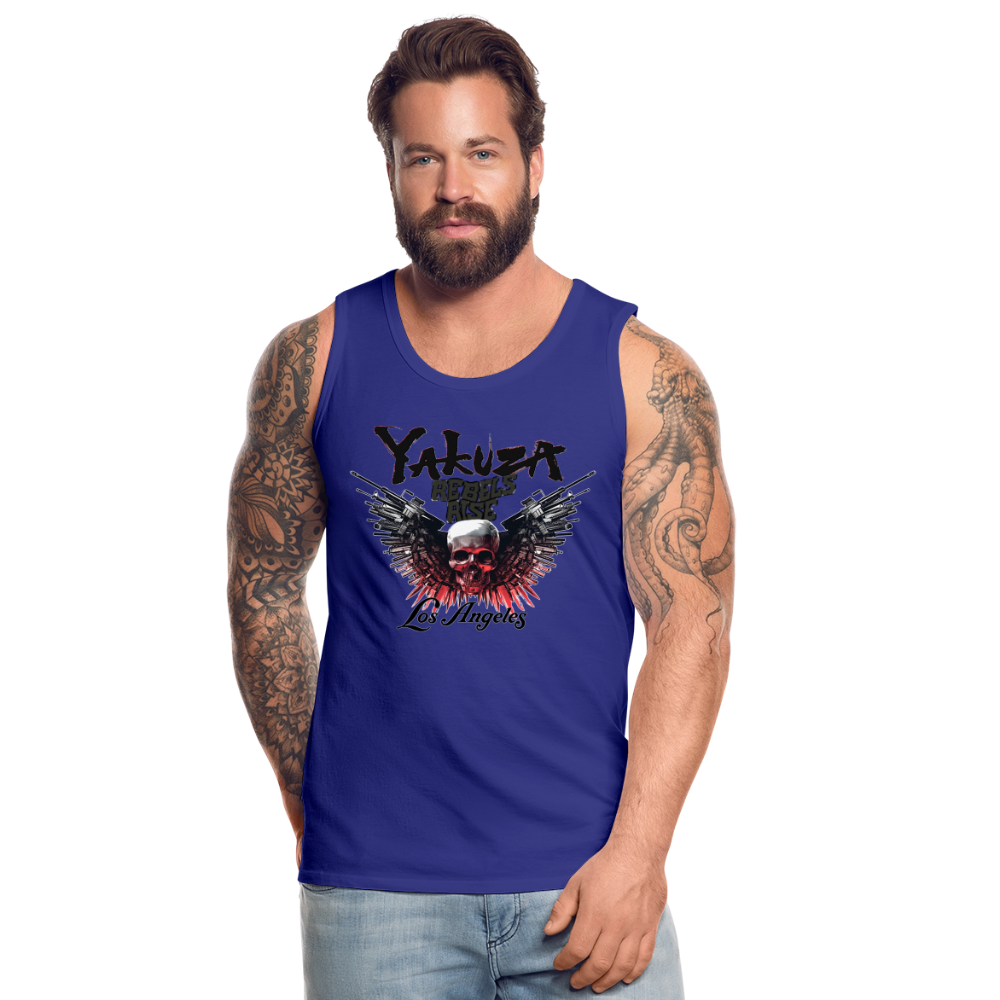 Männer Premium Tanktop T-Shirt Yakuza Muskelshirt Achselshirt - Königsblau