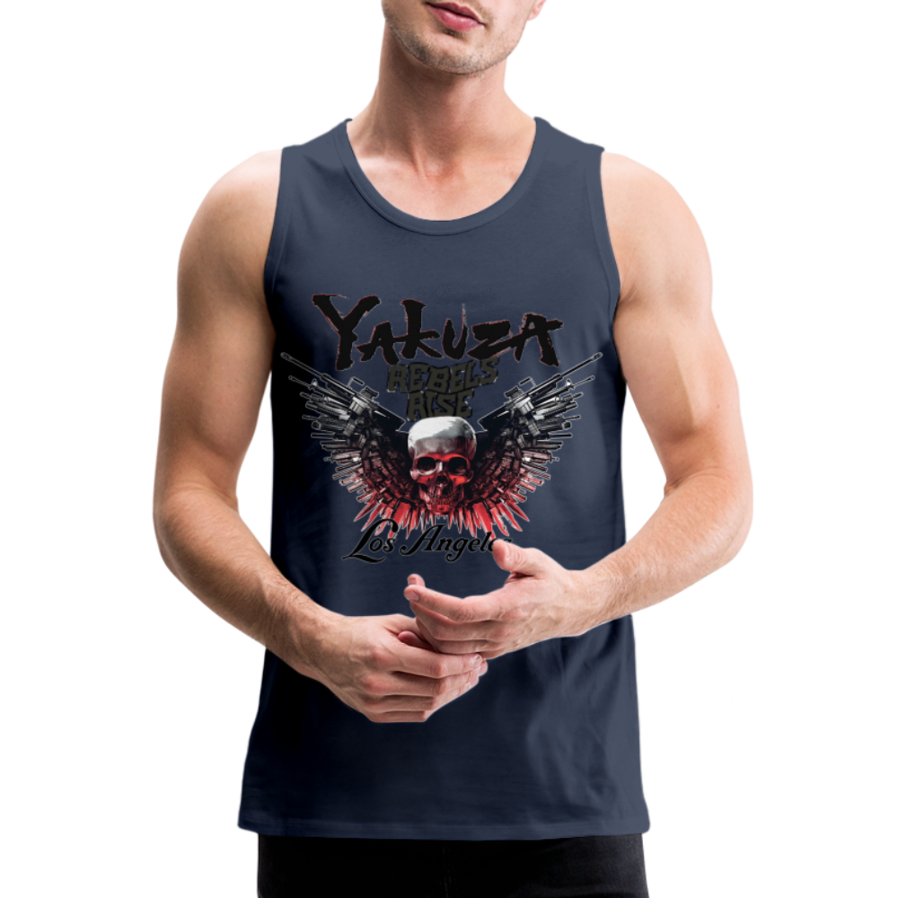 Männer Premium Tanktop T-Shirt Yakuza Muskelshirt Achselshirt - Navy