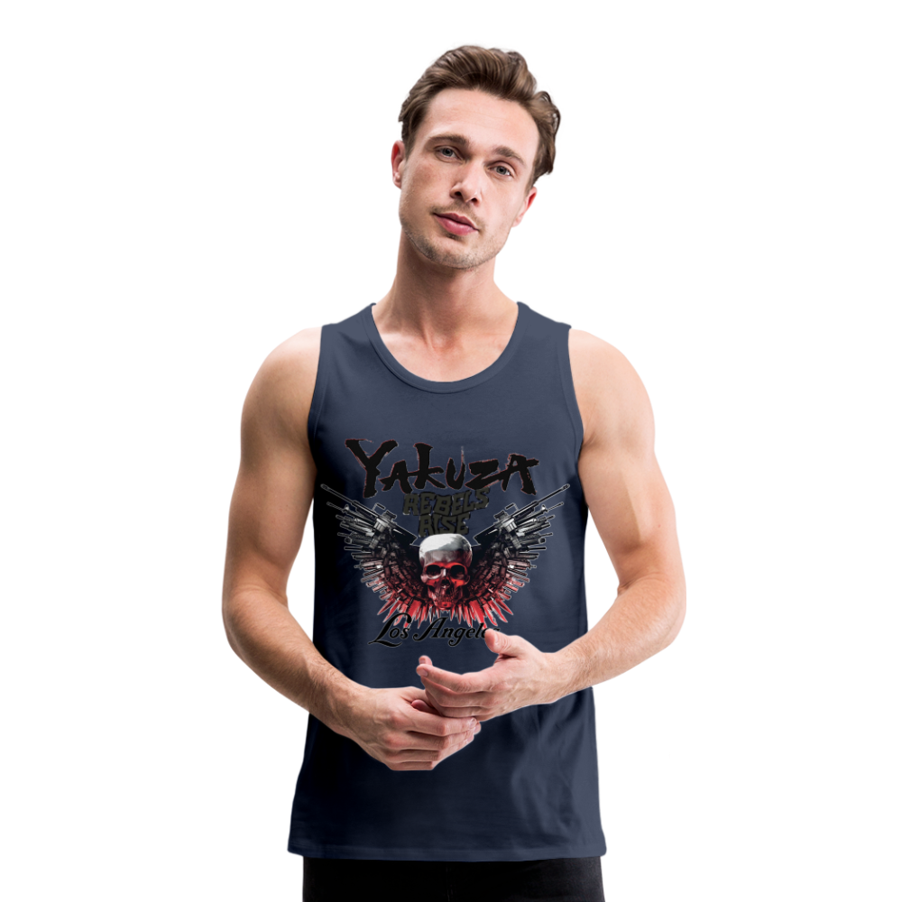 Männer Premium Tanktop T-Shirt Yakuza Muskelshirt Achselshirt - Navy