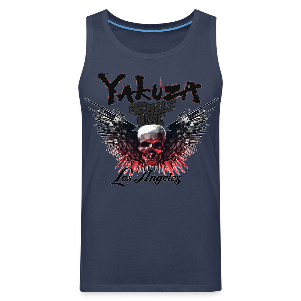 Männer Premium Tanktop T-Shirt Yakuza Muskelshirt Achselshirt - Navy