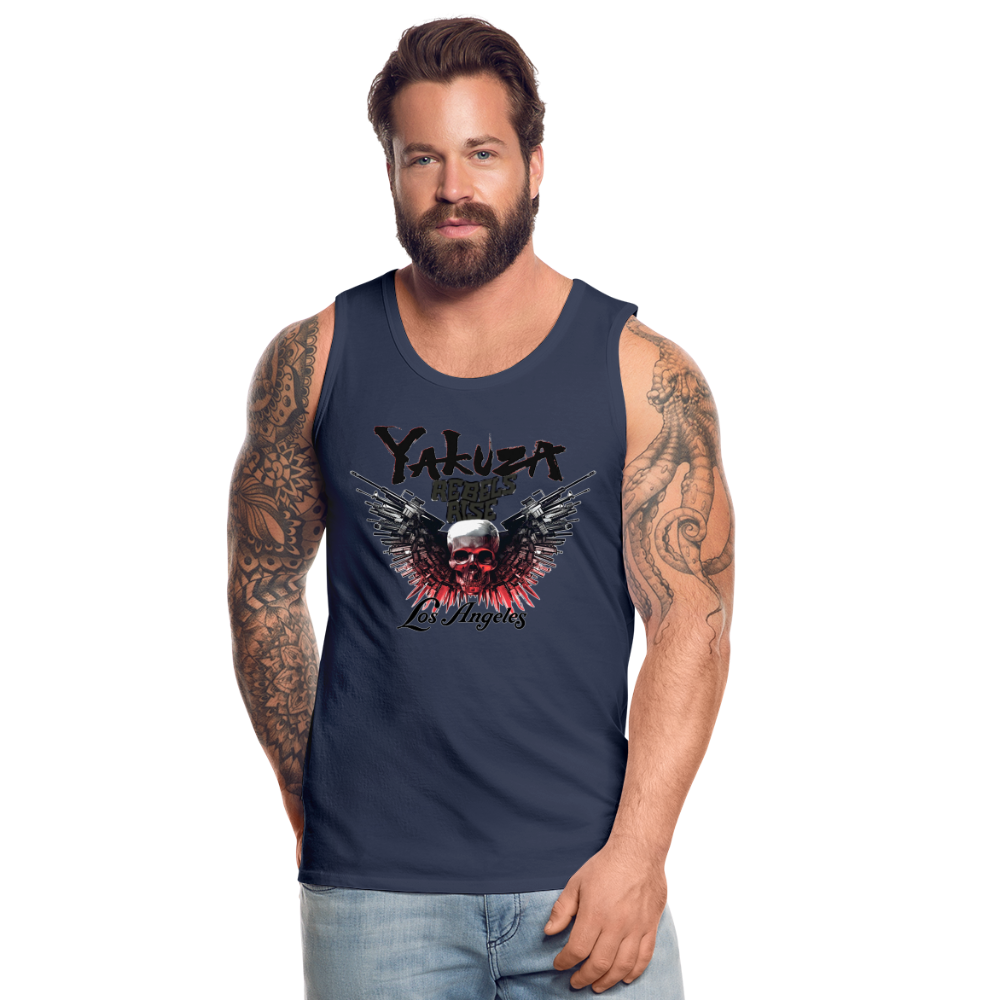 Männer Premium Tanktop T-Shirt Yakuza Muskelshirt Achselshirt - Navy
