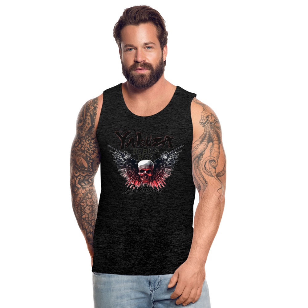 Männer Premium Tanktop T-Shirt Yakuza Muskelshirt Achselshirt - Anthrazit