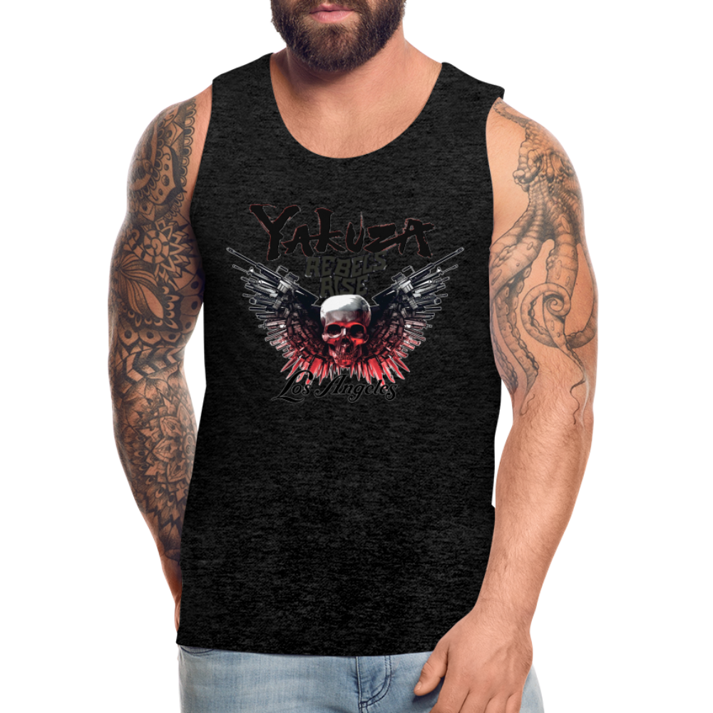 Männer Premium Tanktop T-Shirt Yakuza Muskelshirt Achselshirt - Anthrazit