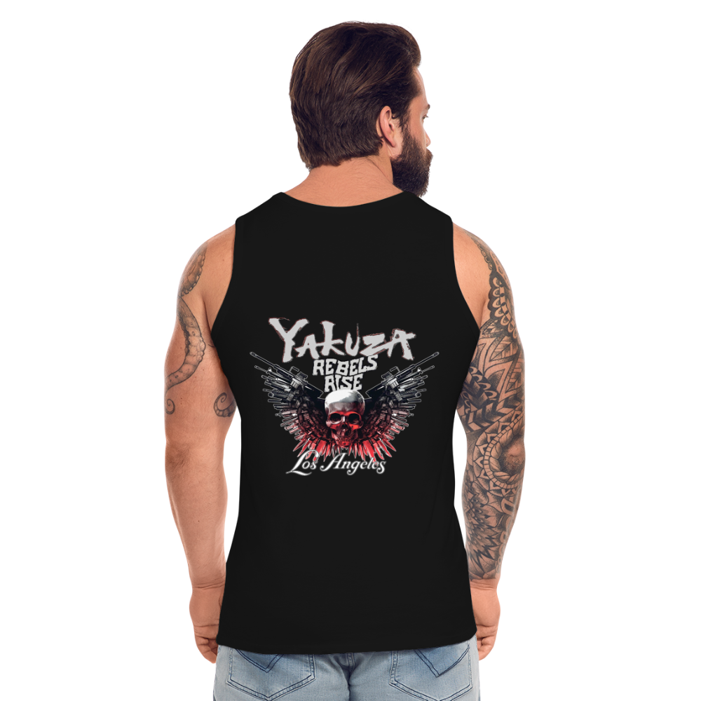 Männer Premium Tanktop T-Shirt Yakuza Muskelshirt Achselshirt - Schwarz