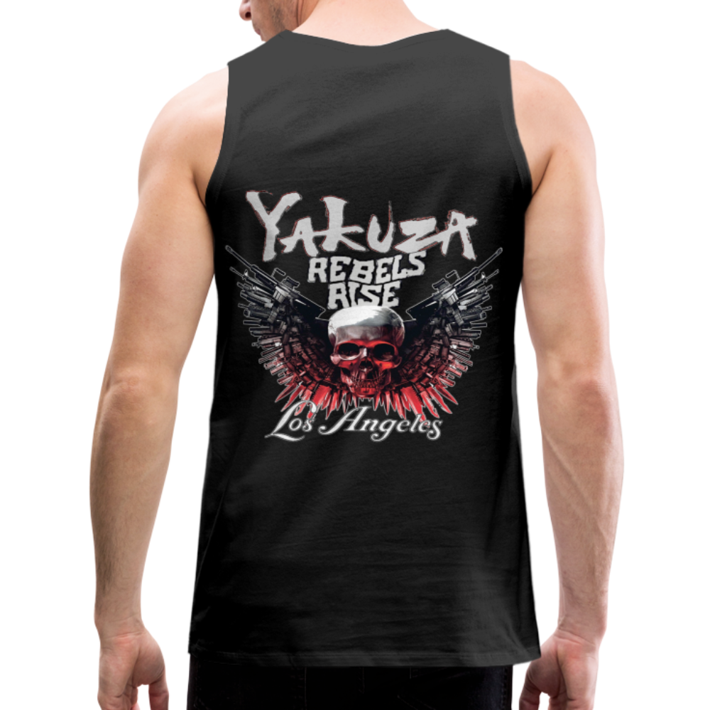 Männer Premium Tanktop T-Shirt Yakuza Muskelshirt Achselshirt - Schwarz