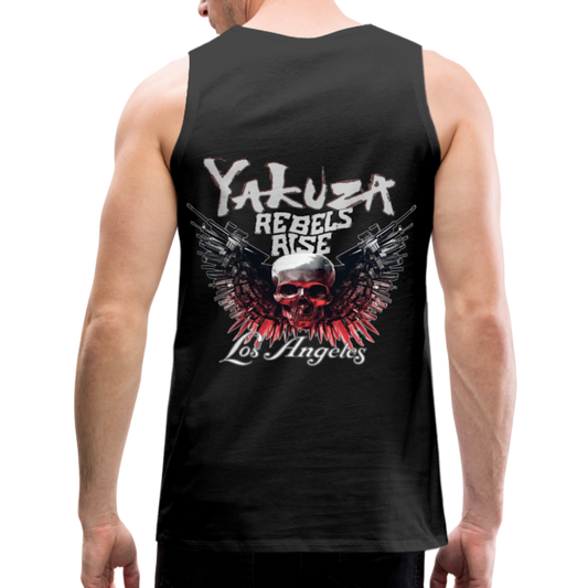 Männer Premium Tanktop T-Shirt Yakuza Muskelshirt Achselshirt - Schwarz