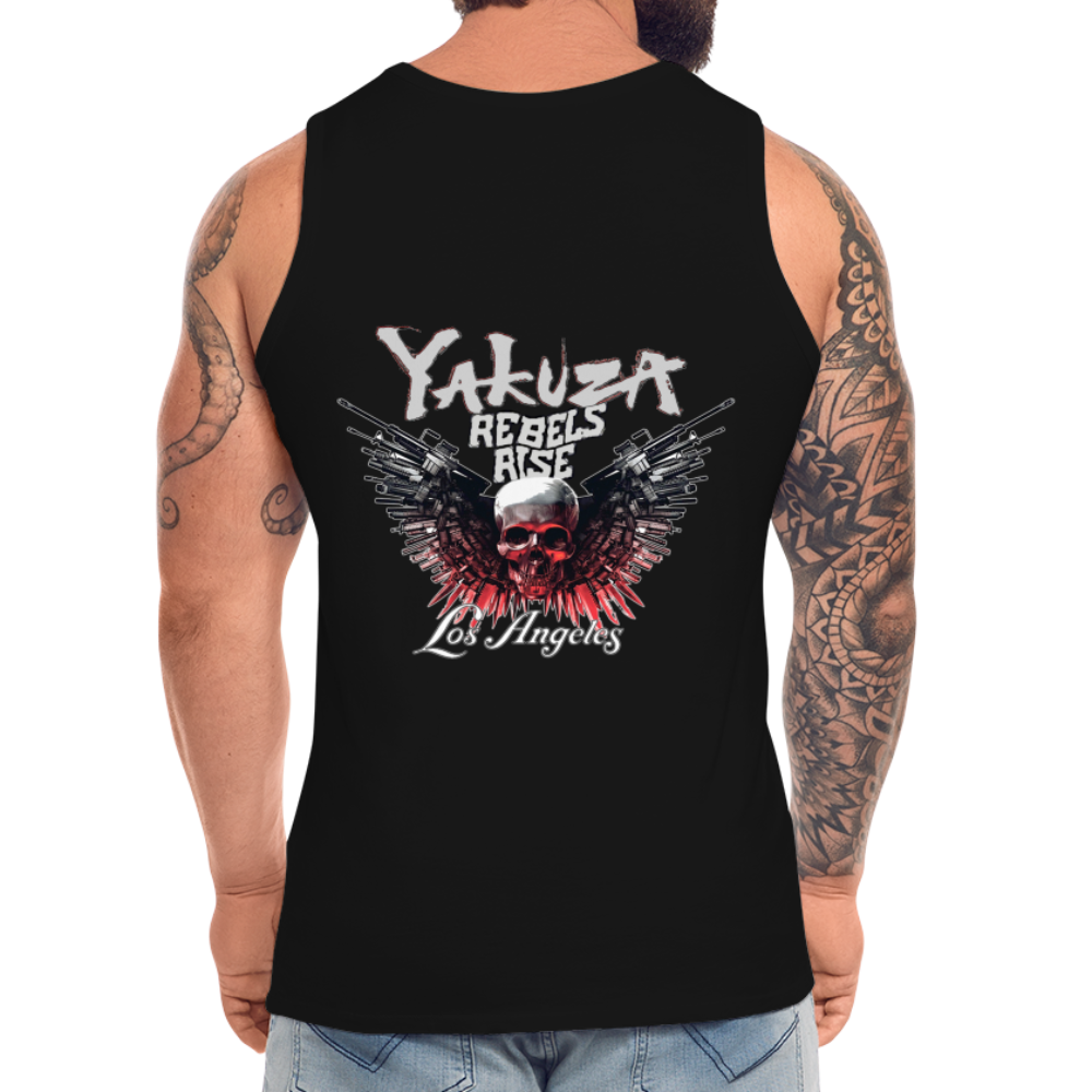 Männer Premium Tanktop T-Shirt Yakuza Muskelshirt Achselshirt - Schwarz