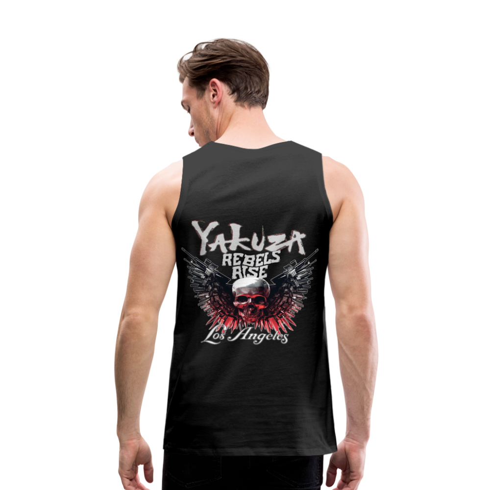 Männer Premium Tanktop T-Shirt Yakuza Muskelshirt Achselshirt - Schwarz