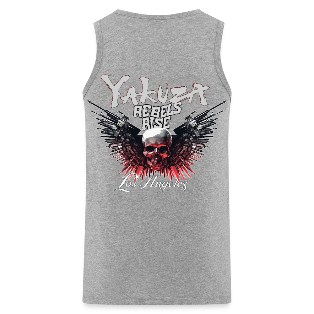 Männer Premium Tanktop T-Shirt Yakuza Muskelshirt Achselshirt - Grau meliert