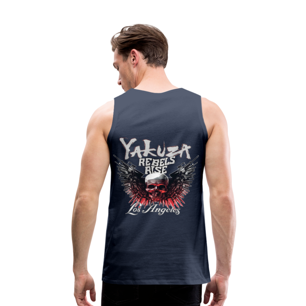 Männer Premium Tanktop T-Shirt Yakuza Muskelshirt Achselshirt - Navy