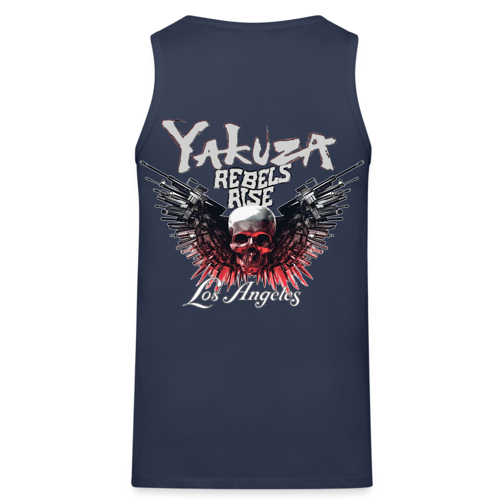 Männer Premium Tanktop T-Shirt Yakuza Muskelshirt Achselshirt - Navy