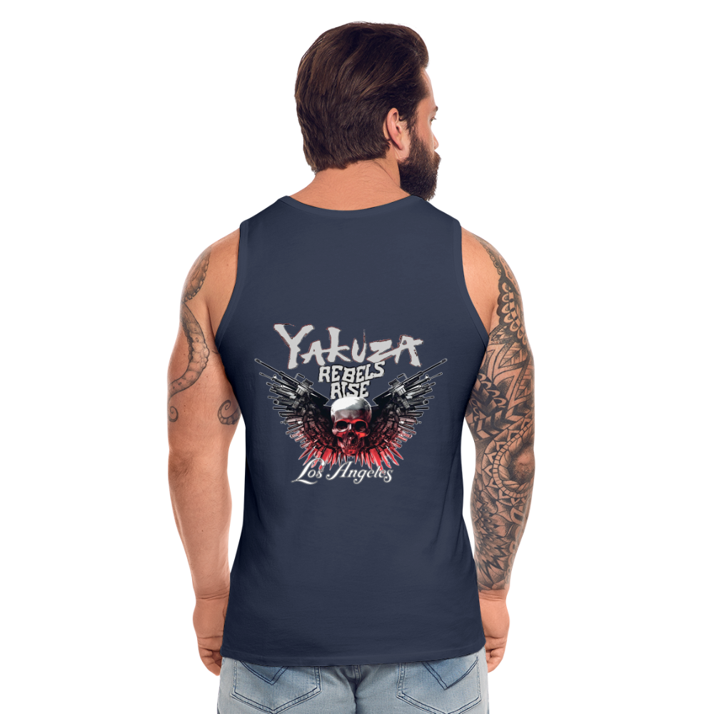 Männer Premium Tanktop T-Shirt Yakuza Muskelshirt Achselshirt - Navy