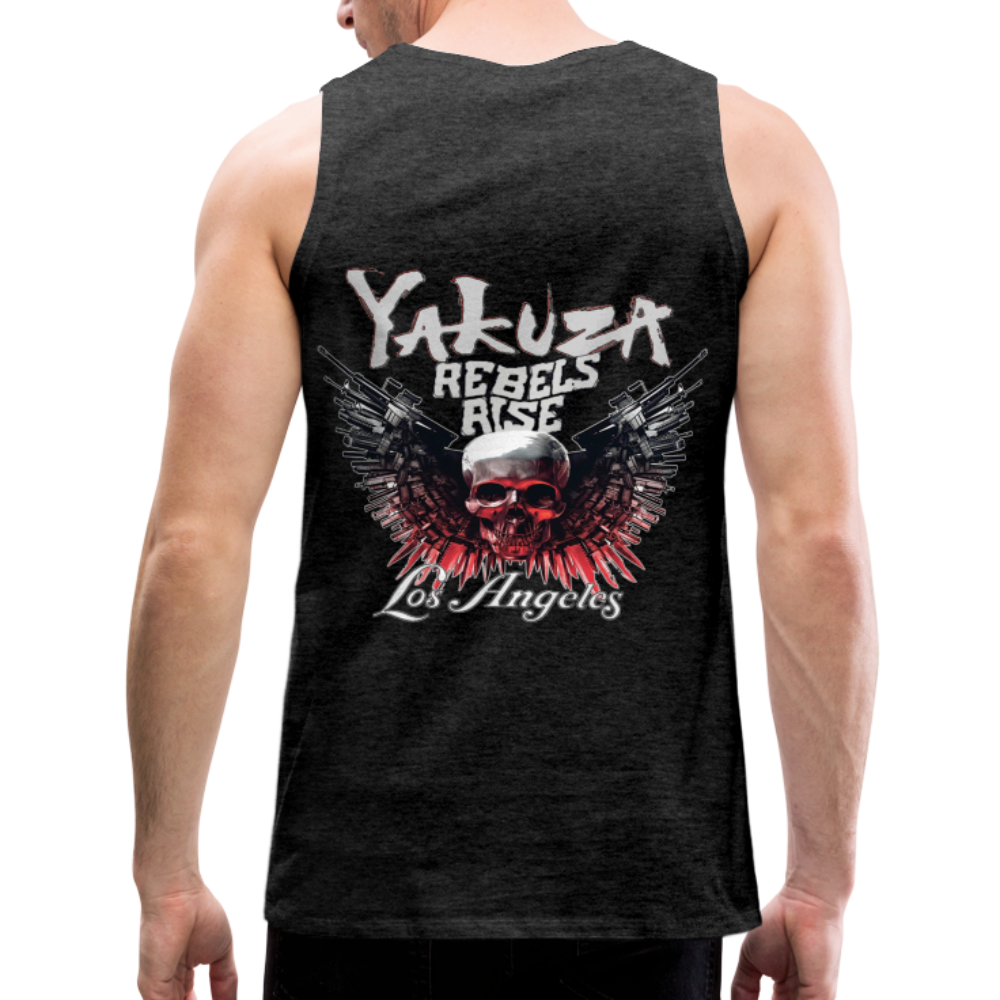 Männer Premium Tanktop T-Shirt Yakuza Muskelshirt Achselshirt - Anthrazit