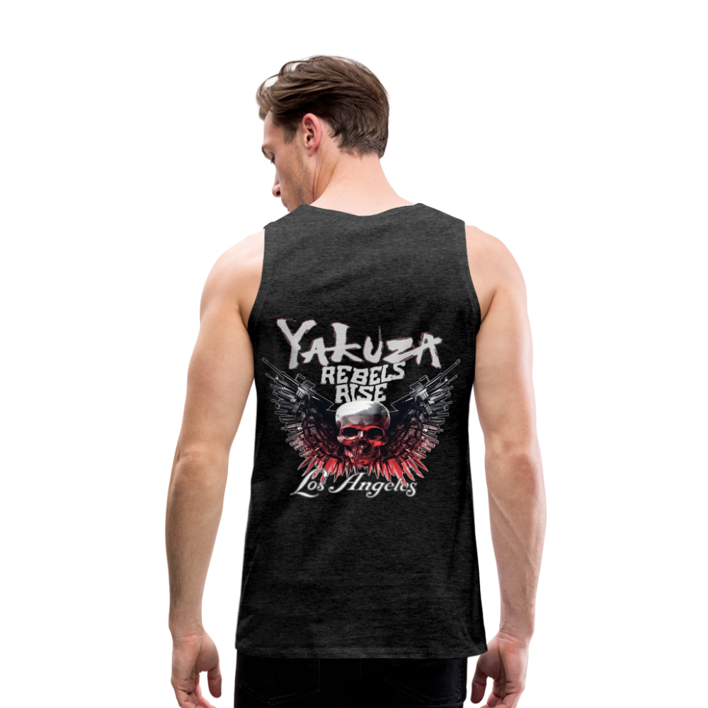 Männer Premium Tanktop T-Shirt Yakuza Muskelshirt Achselshirt - Anthrazit