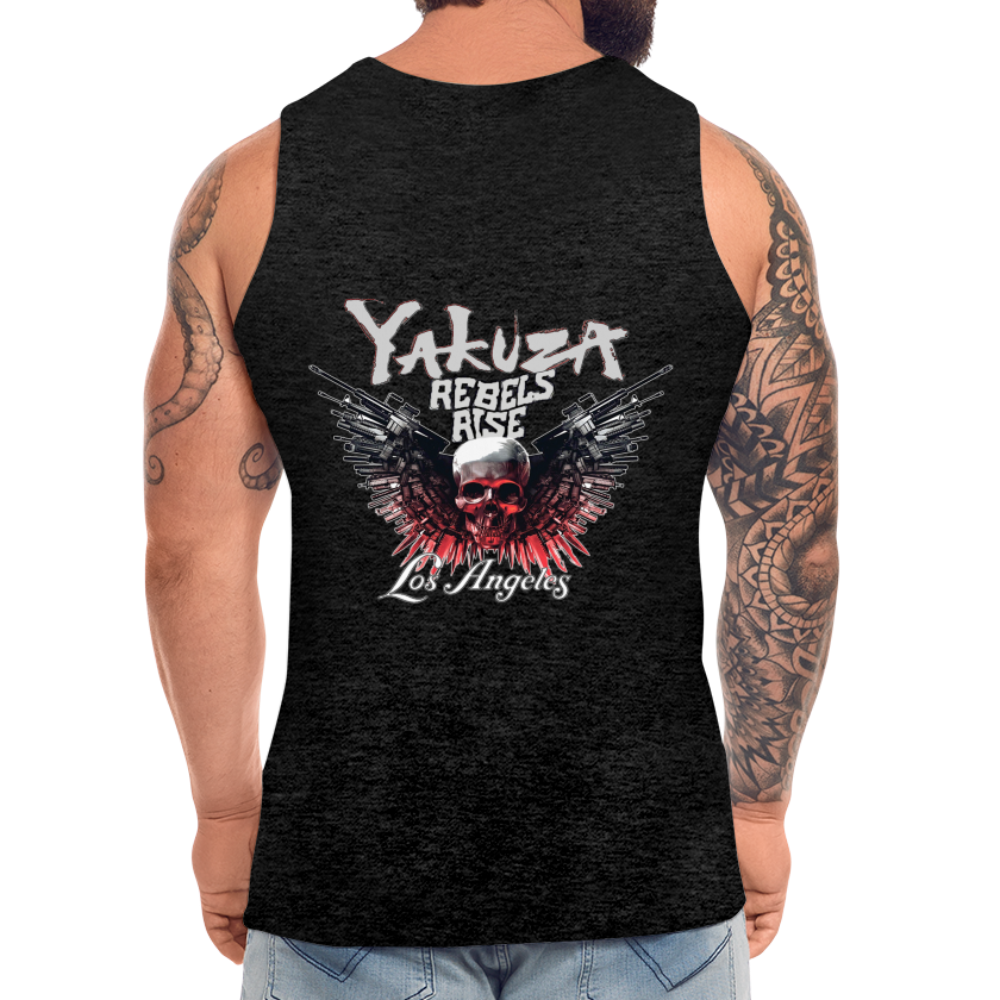 Männer Premium Tanktop T-Shirt Yakuza Muskelshirt Achselshirt - Anthrazit
