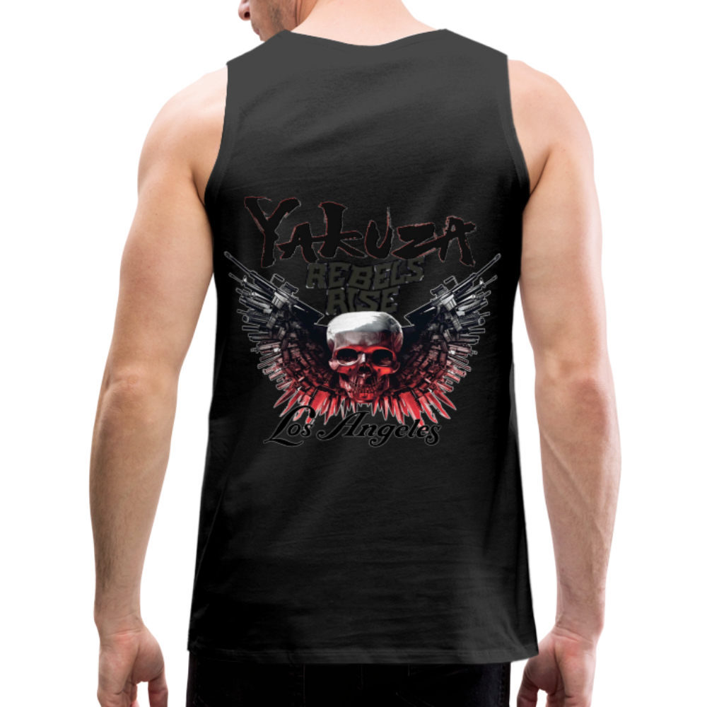 Männer Premium Tanktop T-Shirt Yakuza Muskelshirt Achselshirt - Schwarz